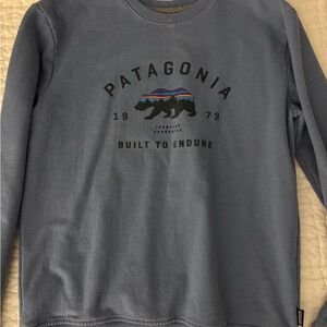 Patagonia Slate Blue Bear Graphic Crewneck Pullover